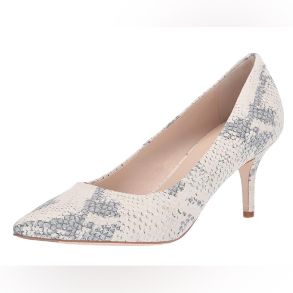 Cole Haan Vesta Ivory Snake Print Pointed Toe
